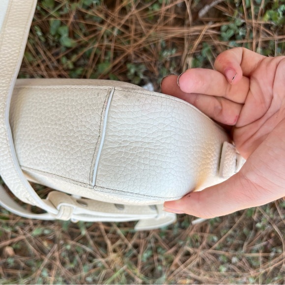 ALLSAINT All Saint Camera Zoe Frankie White Leather Crossbody Shoulder Bag - Picture 6 of 12